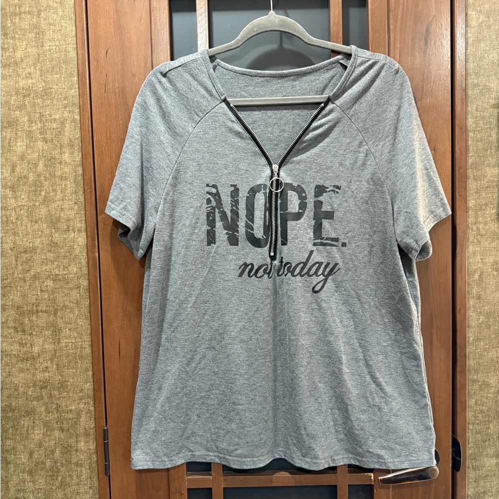 Gray Graphic Women's Top